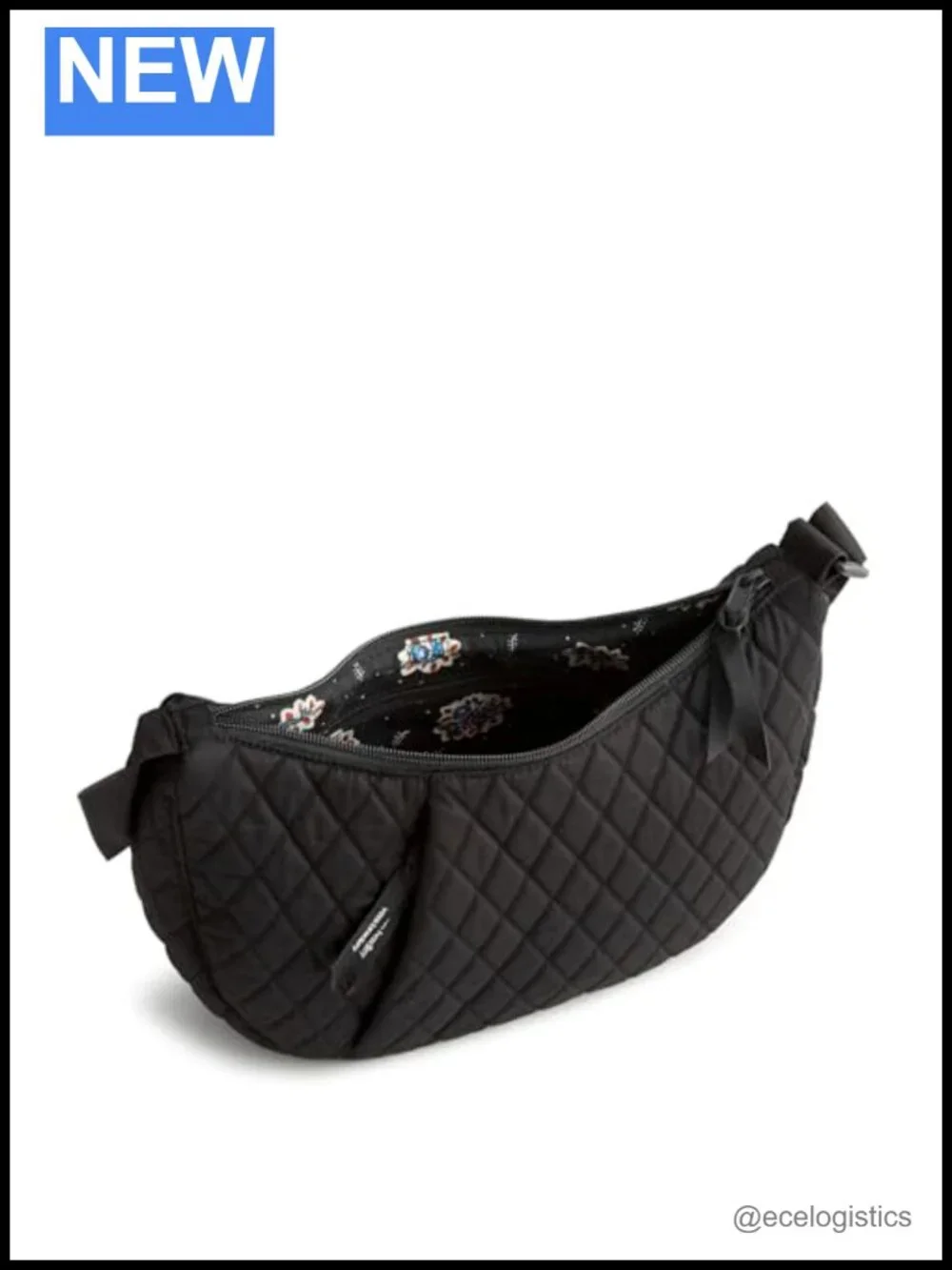 Vera Bradley Premium Cotton Kimmel Sling Crossbody – Crescent Shoulder Purse